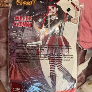 Spirit Killer Clown Costume for Kids - Red, Black, and White